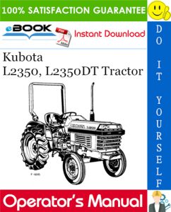 Kubota L2350, L2350DT Tractor Operator's Manual