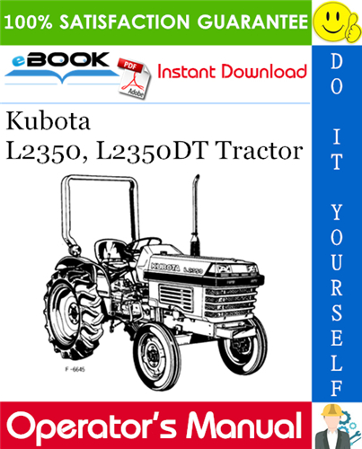 Kubota L2350, L2350DT Tractor Operator's Manual