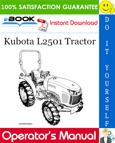 Kubota L2501 Tractor Operator's Manual
