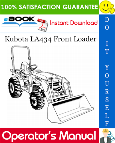 Kubota LA434 Front Loader Operator's Manual