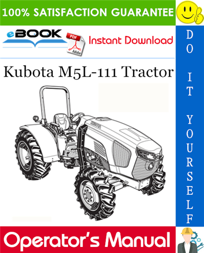 Kubota M5L-111 Tractor Operator's Manual