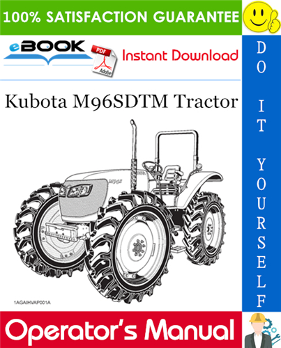 Kubota M96SDTM Tractor Operator's Manual