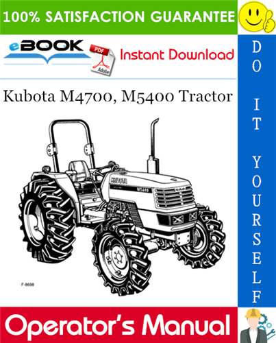 Kubota M4700, M5400 Tractor Operator's Manual