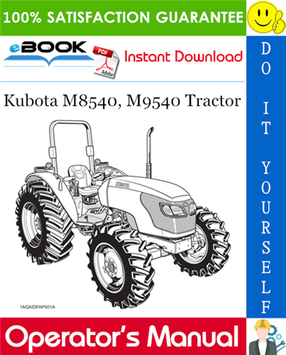 Kubota M8540, M9540 Tractor Operator's Manual