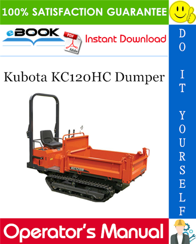 Kubota KC120HC Dumper Operator's Manual