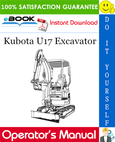 Kubota U17 Excavator Operator's Manual