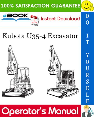 Kubota U35-4 Excavator Operator's Manual