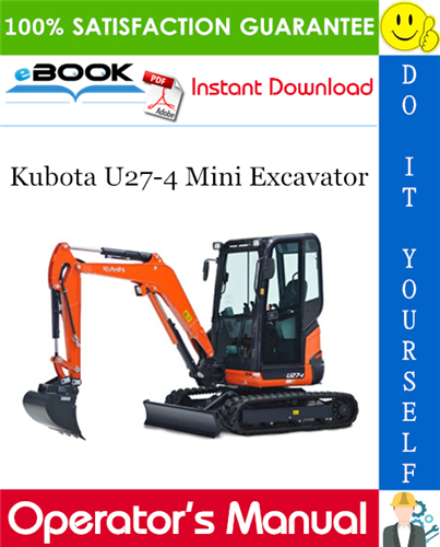 Kubota U27-4 Mini Excavator Operator's Manual