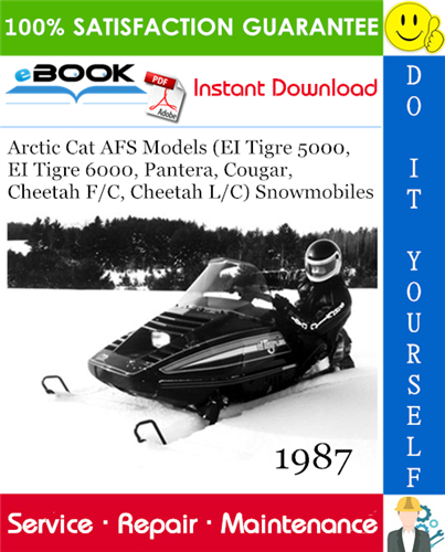 1987 Arctic Cat AFS Models (EI Tigre 5000, EI Tigre 6000, Pantera, Cougar, Cheetah F/C, Cheetah L/C)