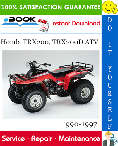 Honda TRX200, TRX200D ATV Service Repair Manual 1990-1997 Download