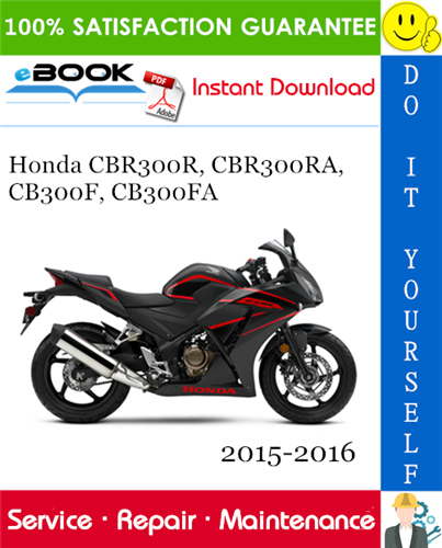 Honda CBR300R, CBR300RA, CB300F, CB300FA Motorcycle Service Repair Manual 2015-2016 Download