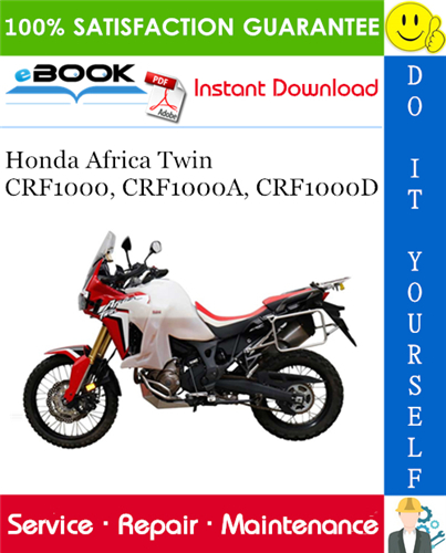 Honda Africa Twin CRF1000, CRF1000A, CRF1000D Motorcycle Service Repair Manual