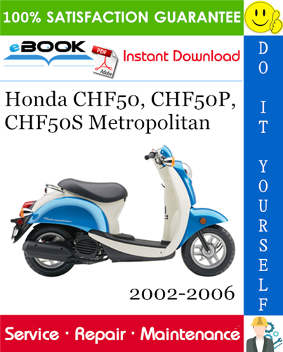 Honda CHF50, CHF50P, CHF50S Metropolitan Scooter Service Repair Manual 2002-2006 Download