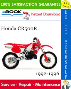 Honda CR500R Motorcycle Service Repair Manual 1992-1996 Download