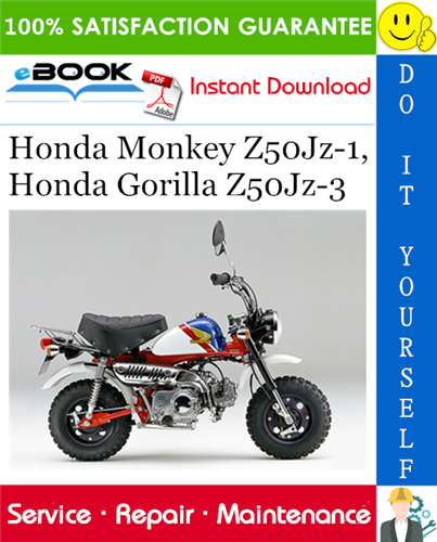 Honda Monkey Z50Jz-1, Honda Gorilla Z50Jz-3 Motorcycle Service Repair Manual