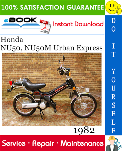 1982 Honda NU50, NU50M Urban Express Scooter Service Repair Manual