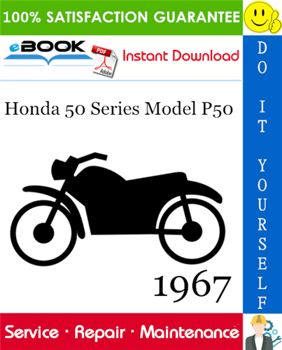 1967 Honda 50 Series Model P50 Motorcycle Service Repair Manual