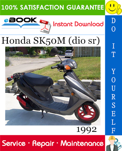 1992 Honda SK50M (dio sr) Scooter Service Repair Manual