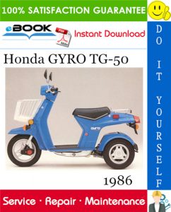 1986 Honda GYRO TG-50 Scooter Service Repair Manual