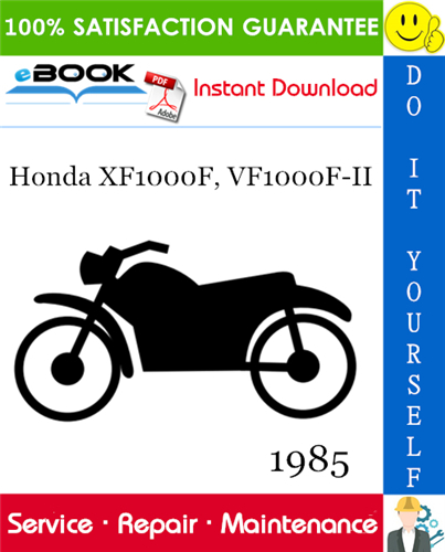 1985 Honda XF1000F, VF1000F-II Motorcycle Service Repair Manual
