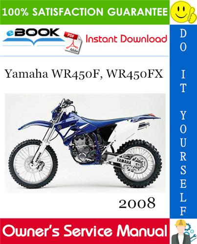 2008 Yamaha WR450F, WR450FX Motorcycle Owner's Service Manual