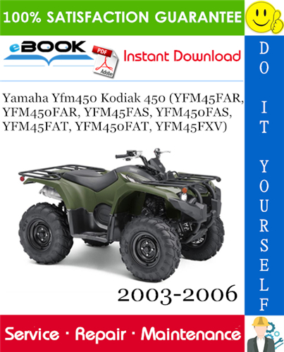 Yamaha Yfm450 Kodiak 450 (YFM45FAR, YFM450FAR, YFM45FAS, YFM450FAS, YFM45FAT, YFM450FAT, YFM45FXV) ATV