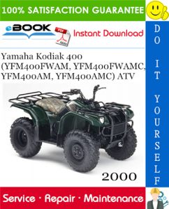2000 Yamaha Kodiak 400 (YFM400FWAM, YFM400FWAMC, YFM400AM, YFM400AMC) ATV Service Repair Manual