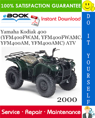 2000 Yamaha Kodiak 400 (YFM400FWAM, YFM400FWAMC, YFM400AM, YFM400AMC) ATV Service Repair Manual