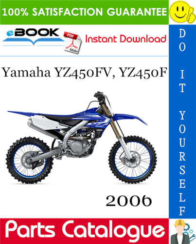 2006 Yamaha YZ450FV, YZ450F Motorcycle Parts Catalogue Manual