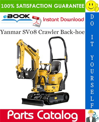 Yanmar SV08 Crawler Back-hoe Parts Catalog Manual