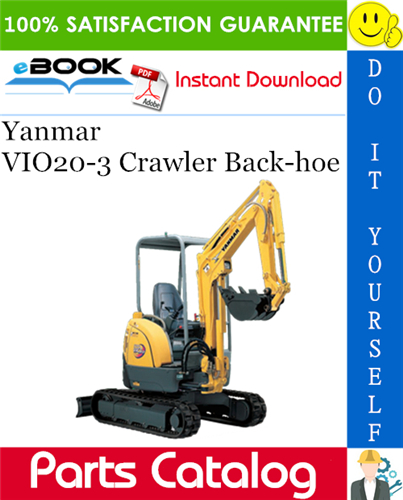 Yanmar VIO20-3 Crawler Back-hoe Parts Catalog Manual (for Japan)