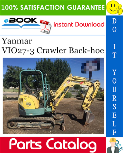 Yanmar VIO27-3 Crawler Back-hoe Parts Catalog Manual (for Japan)