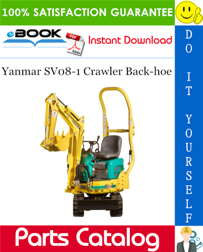 Yanmar SV08-1 Crawler Back-hoe Parts Catalog Manual