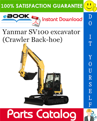 Yanmar SV100 excavator (Crawler Back-hoe) Parts Catalog Manual (for U.S.A., Australia, New Zealand)