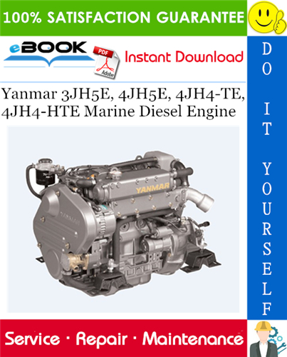 Yanmar 3JH5E, 4JH5E, 4JH4-TE, 4JH4-HTE Marine Diesel Engine Service Repair Manual