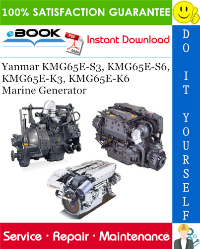 Yanmar KMG65E-S3, KMG65E-S6, KMG65E-K3, KMG65E-K6 Marine Generator Service Repair Manual