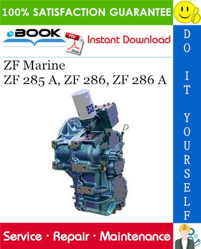 ZF Marine ZF 285 A, ZF 286, ZF 286 A Service Repair Manual