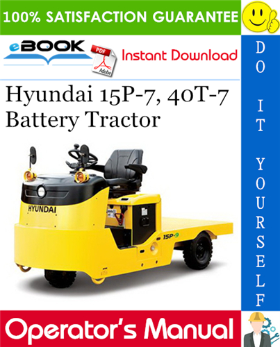 Hyundai 15P-7, 40T-7 Battery Tractor Operator's Manual