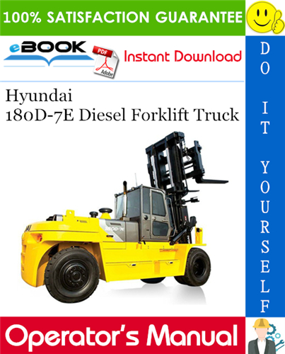 Hyundai 180D-7E Diesel Forklift Truck Operator's Manual