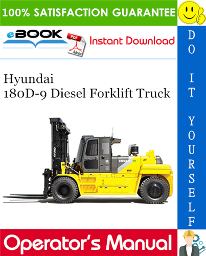Hyundai 180D-9 Diesel Forklift Truck Operator's Manual