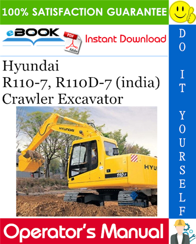 Hyundai R110-7, R110D-7 (india) Crawler Excavator Operator's Manual