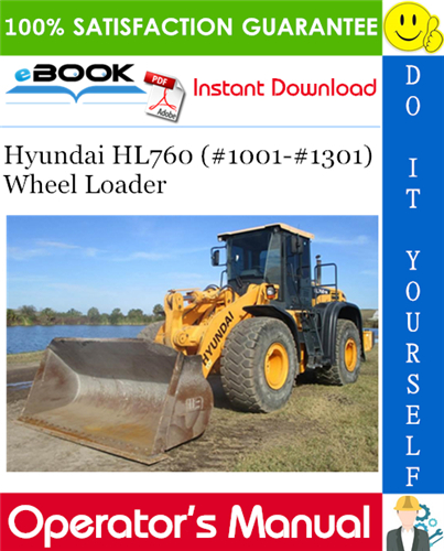 Hyundai HL760 (#1001-#1301) Wheel Loader Operator's Manual