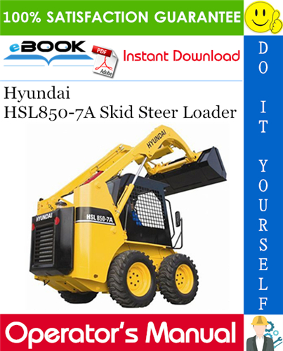 Hyundai HSL850-7A Skid Steer Loader Operator's Manual