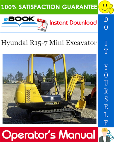 Hyundai R15-7 Mini Excavator Operator's Manual