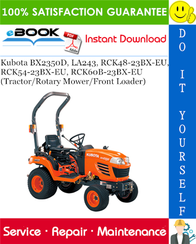 Kubota BX2350D, RCK48-23BX-EU, RCK54-23BX-EU, RCK60B-23BX-EU, LA243