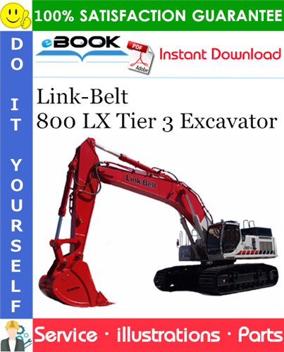 Link-Belt 800 LX Tier 3 Excavator Parts Manual