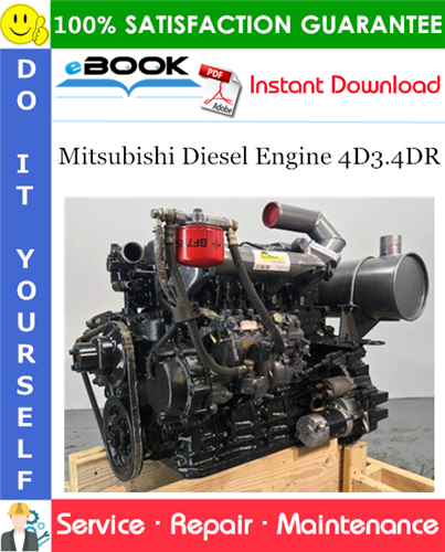 Mitsubishi Diesel Engine 4D3.4DR Service Repair Manual (For Industrial Use)