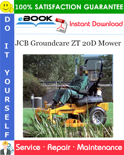 JCB Groundcare ZT 20D Mower Service Repair Manual