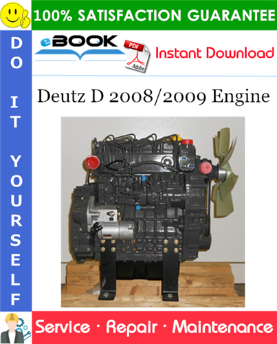 Deutz D 2008/2009 Engine Service Repair Manual