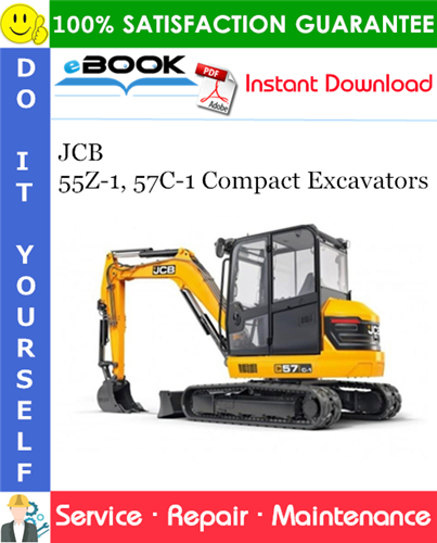 JCB 55Z-1, 57C-1 Compact Excavators Service Repair Manual